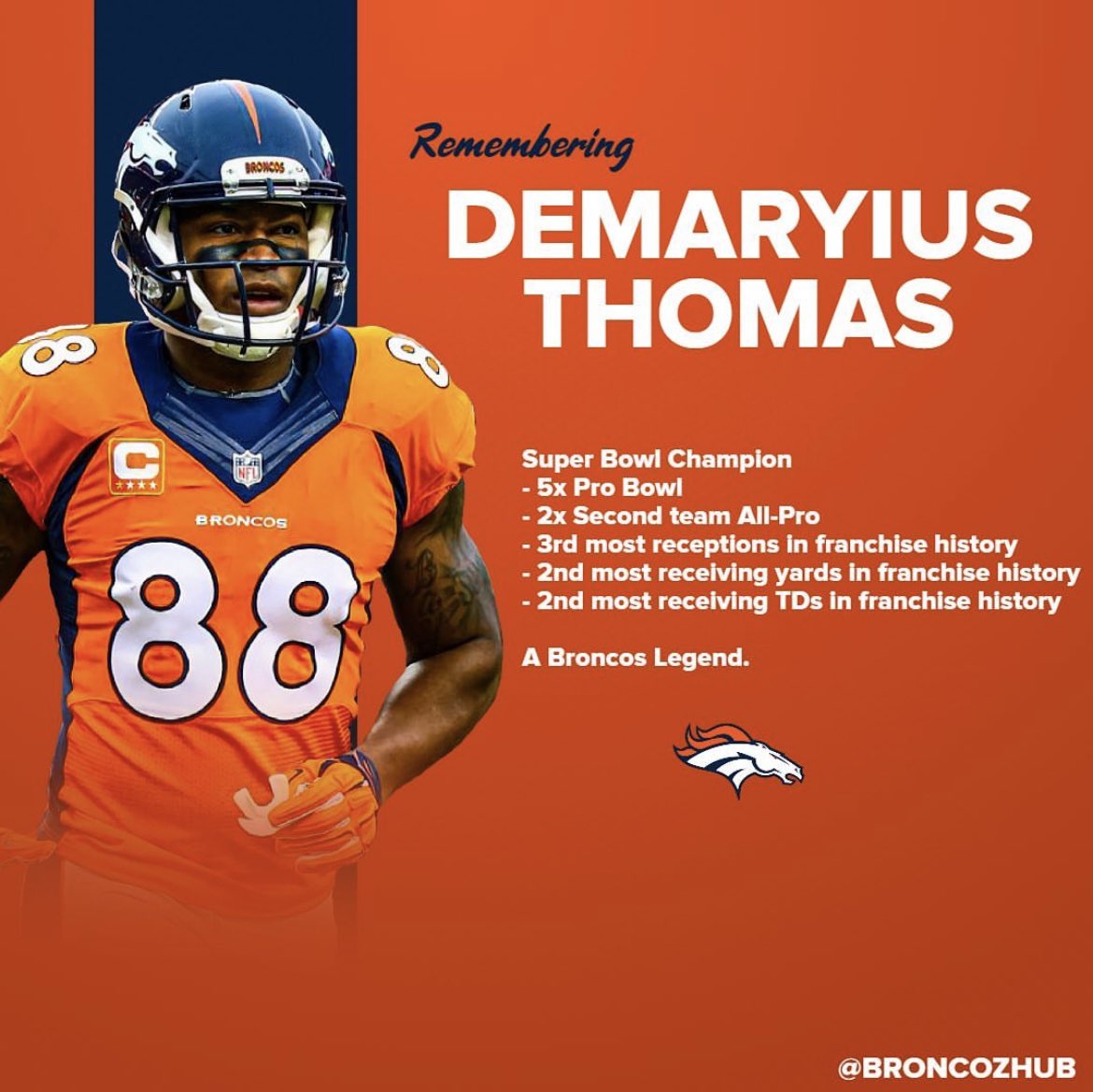 BroncosEdge_'s tweet image. My graphic I made the day after DT passed. #RIPDT 🧡🤞🏼