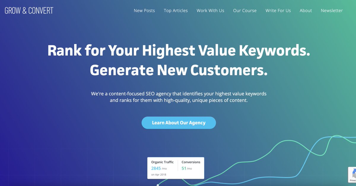 benjihyam's tweet photo. We have a new website headline/subhead for @growandconvert. 

We feel like this headline better communicates the value that we deliver to our clients. Less about "blogging" and "content marketing" and more about delivering results through rankings and conversions. https://t.co/8x27DmBXlB