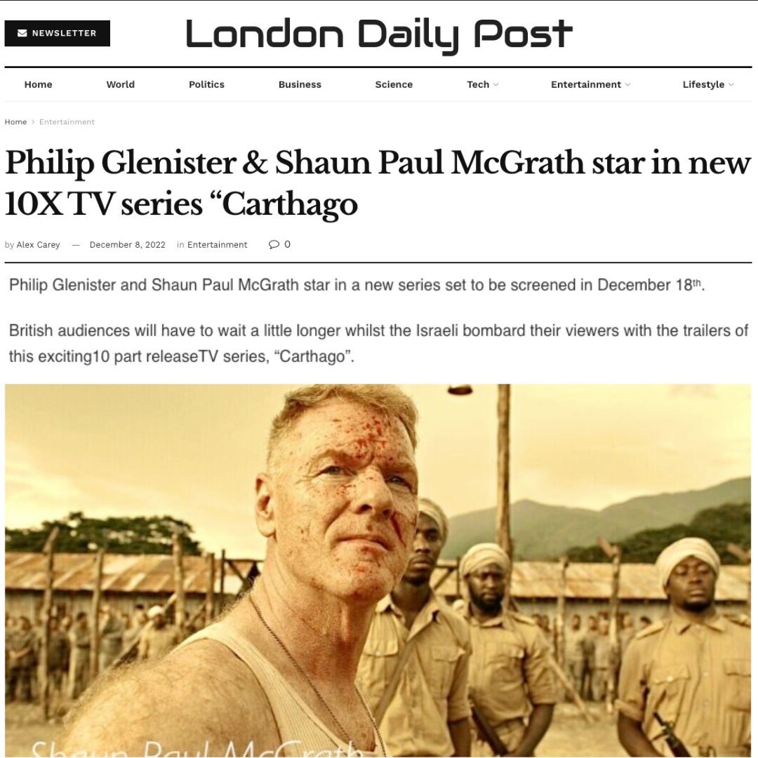 Bohemia's Shaun Paul McGrath to star in a new series set to be screened in December 18th.

“Carthago” is described as a historical thriller with touches of black humour, based on real events in the 1940s. 

#bohemiaclientskickass