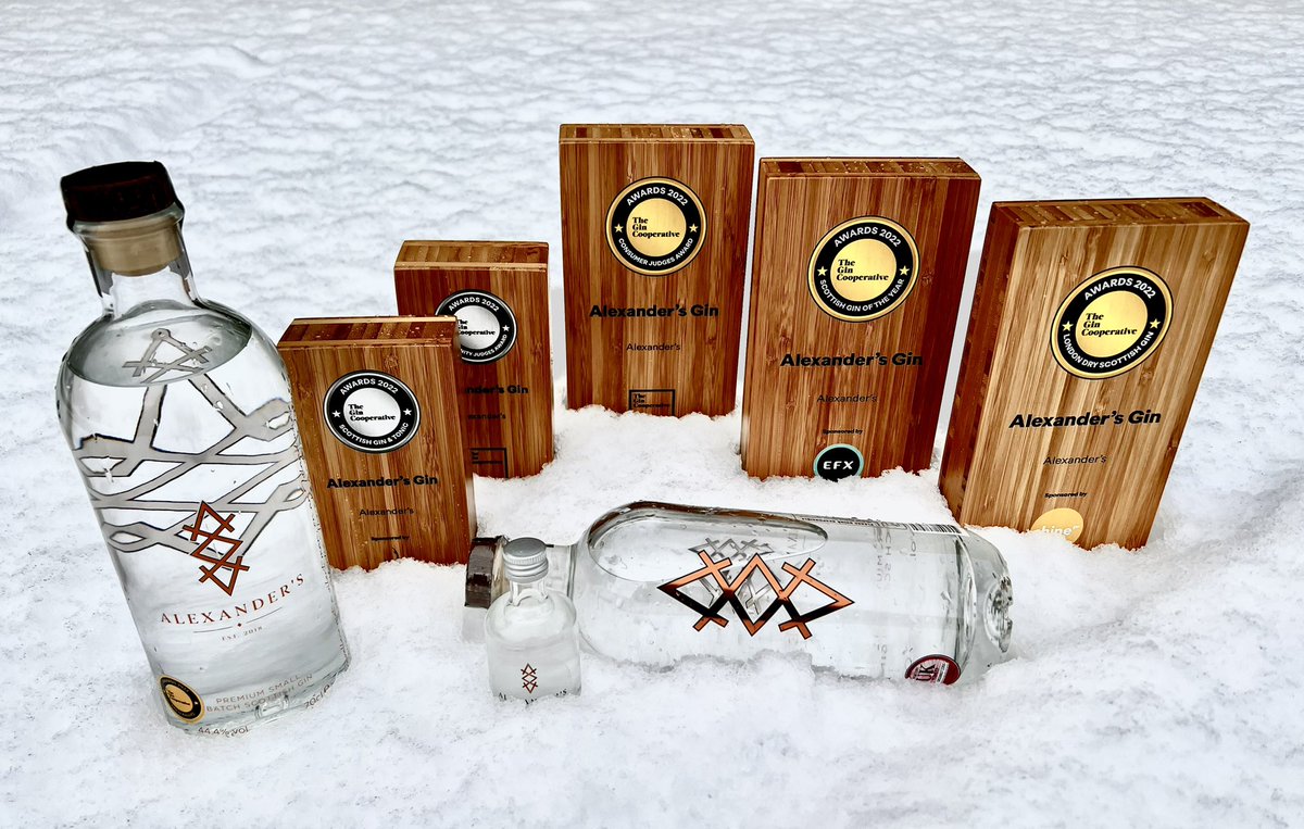 On colder days, just add a wee bit less tonic for a winter warmer. Award winning Alexander’s gin #gin #scottishgin #craftgin