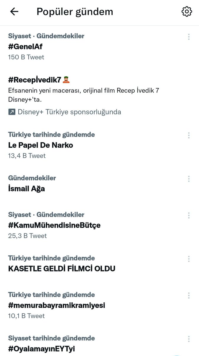 Görmedim duymadım bilmiyorum
Kimse diyemez. 48 saattir
Gündemdeyiz 150.000 Twitle
1 sıradayız!

#GenelAf destek verenler Cansiniz.