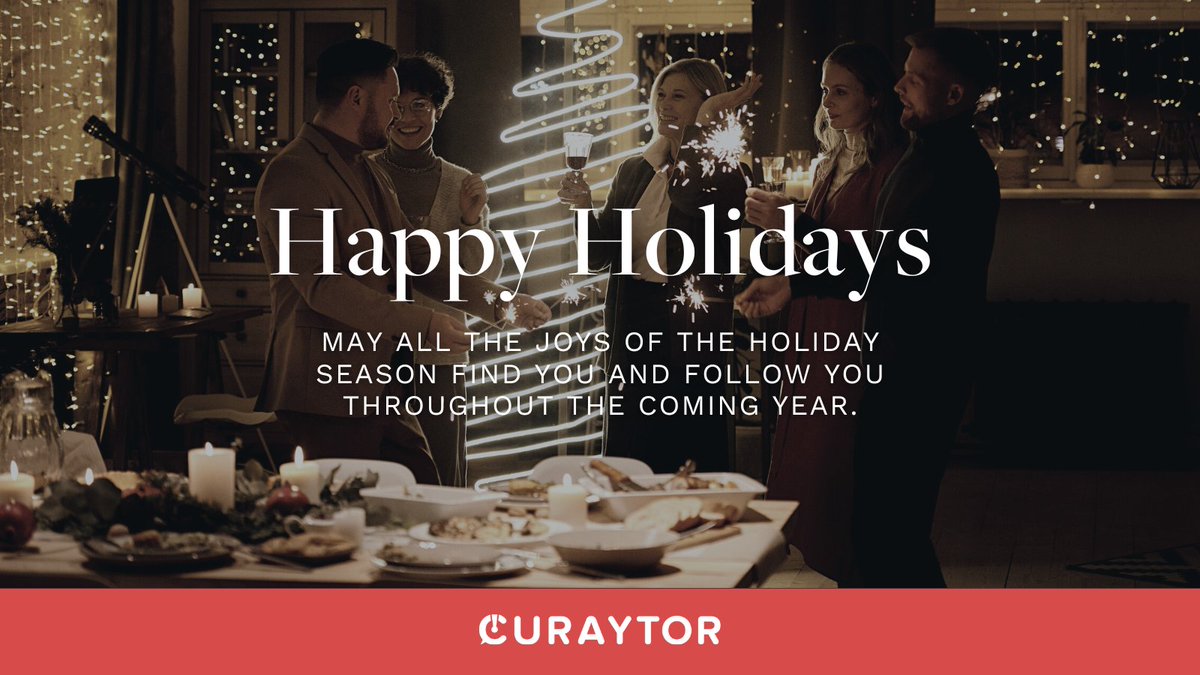 CuraytorSystems's tweet photo. This holiday season, we wish you all happiness, peace and a prosperous New Year.

Let's toast to all of your past and future achievements and thank you for being a part of our Curaytor community. 🥂 https://t.co/3iZMncDreL
