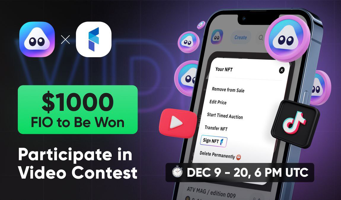 airnfts's tweet photo. 🔥Participate in FIO NFT Signatures Video Contest 🎥🚀

💰$1000 in FIO shared by 5 winners 🏆

Learn how to participate 👇🏻🧵

✅ Follow @airnfts &amp; @joinFIO
✅ Like &amp; RT
✅ Tag 3 friends
✅ Create an #NFT and register your FIO Crypto handle on https://t.co/Vw56MhzyiC https://t.co/NKzTtZGEFw