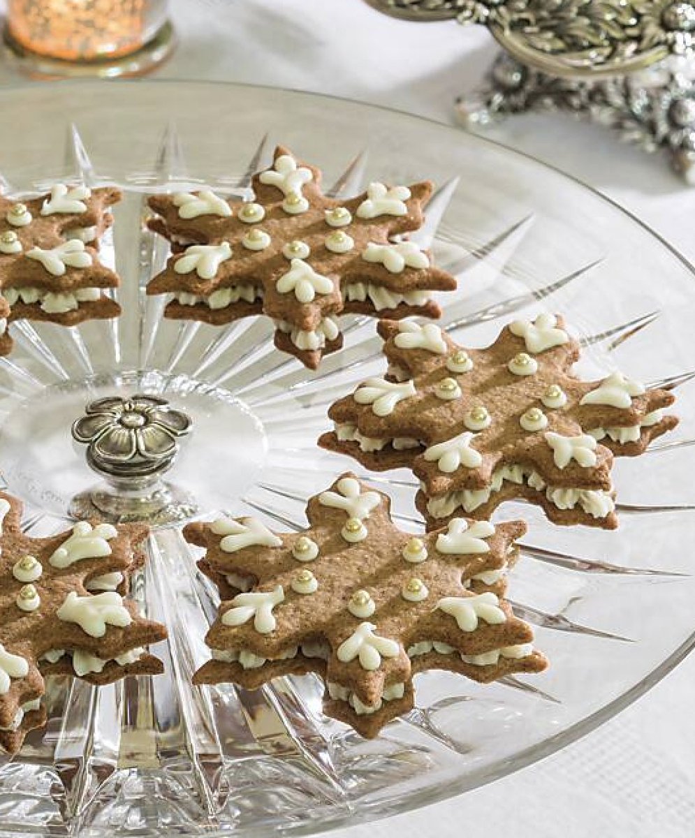 TeaTime Magazine on Twitter "These charming Snowflake Sandwich Cookies with Eggnog Spice