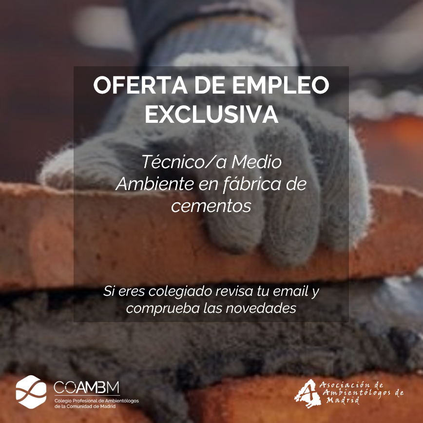 COAMBM's tweet photo. Nueva #OfertaDeEmpleo exclusiva para colegiados en el @COAMBM:
🙋🏼♂️🌿 Técnico de Medio Ambiente
📍Madrid
ℹ️ Más información en tu email
¿Quieres formar parte del COAMBM?
https://t.co/1VnX1NsCQx
#CienciasAmbientales #Empleo #Ambientólogo
#COAMBM #Madrid #trabajo #work #españa https://t.co/Y6YxyBFO6c