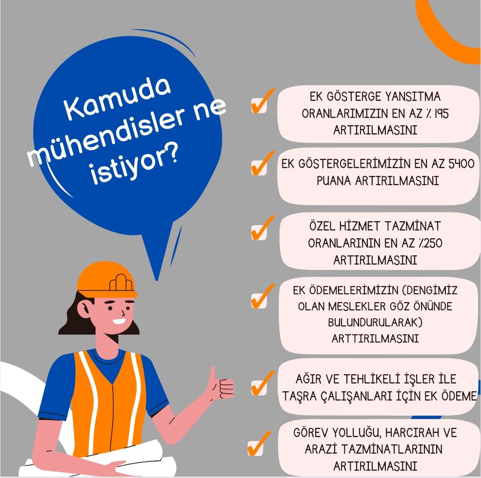 Sayın ali yalçın. Mühendislerin sesine kulak vermek için neyi bekliyor acaba. yetkili sendika olarak bir an evvel mühendislerin özlük haklarını gündeme taşımalıdır.
<a href="/MemurSenKonf/">Memur-Sen</a>

<a href="/_aliyalcin_/">Ali YALÇIN</a>

<a href="/sonertufanoglu/">Soner Can TUFANOGLU</a>

#KamuMühendisineBütçe