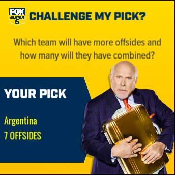 bangusnet's tweet photo. BOOM! These are my picks I just made on @foxsuper6 ! Can you beat me for a chance to win free cash? https://t.co/XjlZ1OIuJ9 https://t.co/ofKBewoHjc