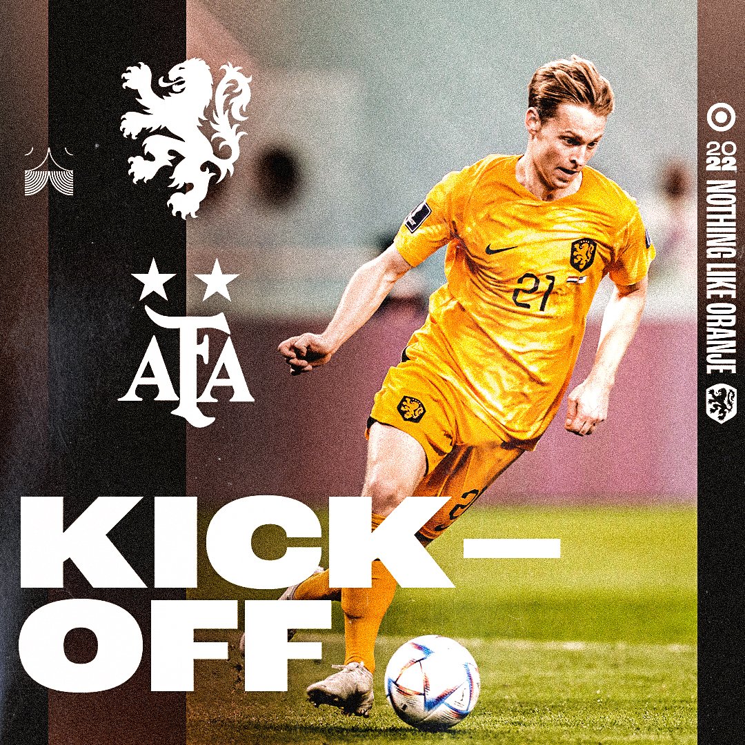 OnsOranje's tweet photo. 1. The 𝐪𝐮𝐚𝐫𝐭𝐞𝐫-𝐟𝐢𝐧𝐚𝐥𝐬 are underway! 🌪

COME ON, LIONS! 🔥💪

#WorldCup #NEDARG https://t.co/G8OzhlcdnX