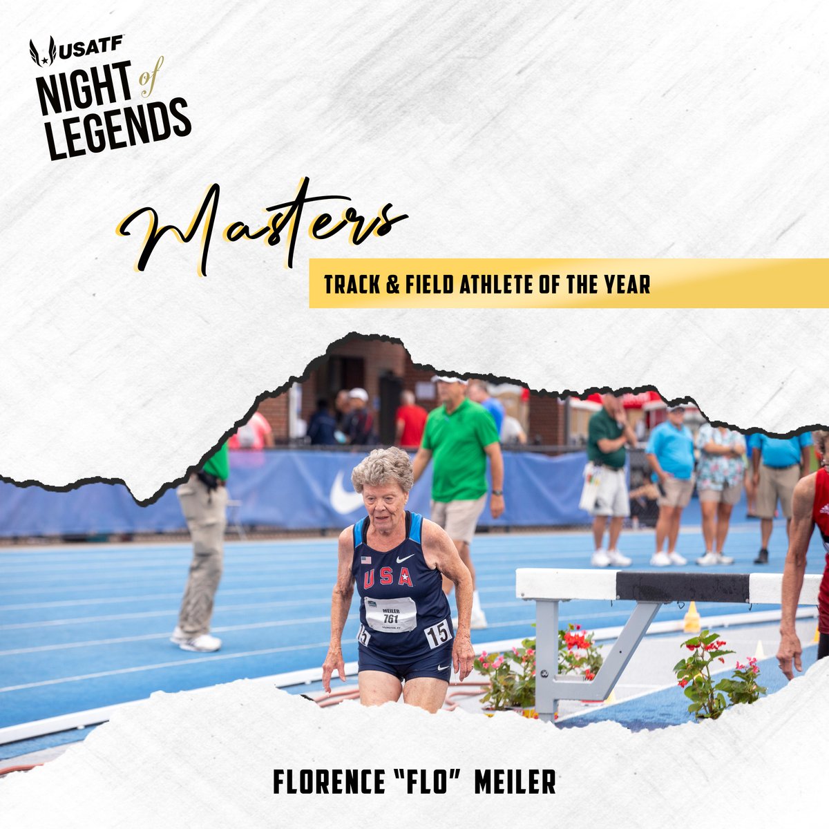 Masters of their craft 🏆 Congratulations to Jenny Hitchings (LDR) and Florence “Flo” Meiler (Track & Field), who were awarded the 2022 Masters Athletes of the Year at the USATF Night of Legends.