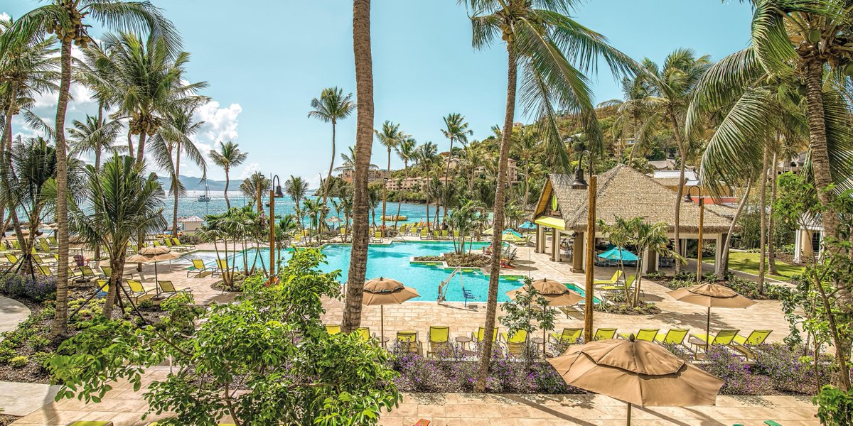 This resort, nestled in a cove fringed by waving palm trees, is a perfect tropical dream-come-true. 

📍 Margaritaville Vacation Club - St. Thomas 
💚 Check it out: wy.ndh.am/3VYy3Jm