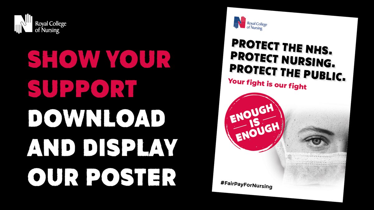 theRCN's tweet photo. For our patients and our profession, our first strike actions will take place on 15 and 20 December. Ministers have chosen this. Nursing staff have been left with no choice. 
Show your support for strike action and download our poster: https://t.co/tj0wNb2vYi

#FairPayForNursing https://t.co/YhKaMG3CaU