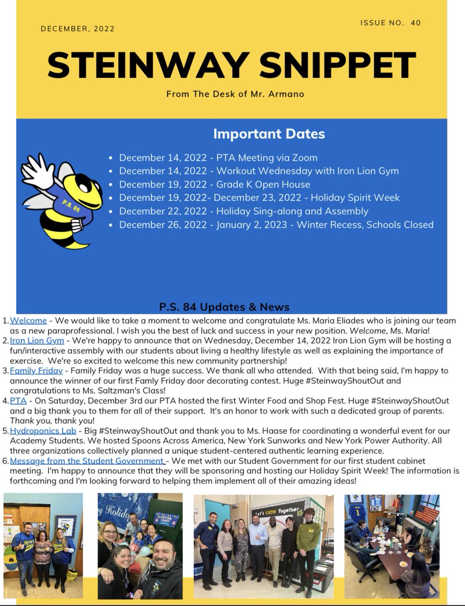 Check out the latest edition of The Steinway Snippet. A newsletter designed to keep you in the know! #SteinwaySnippet #SteinwaySWAG #SteinwaySTRONG #Team84 🔵🟡