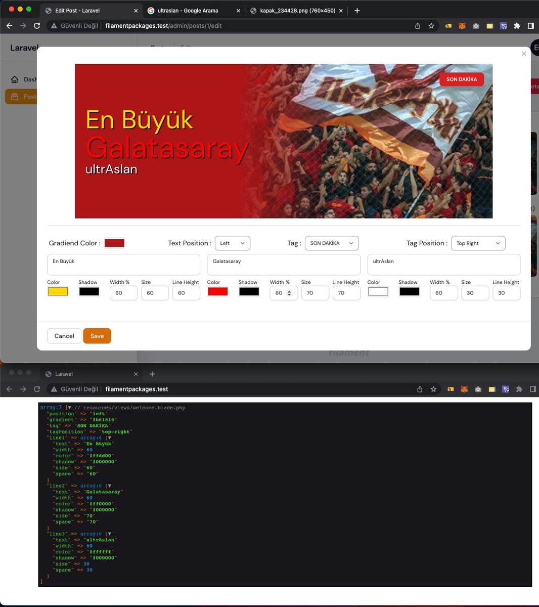 Ekrem OĞUL (@ekremogul) on Twitter photo Graphic editor for Blog/News/Post Featured Images. Of course for <a href="/filamentphp/">Filament 🦒</a>
Little time left to complete 🫣 Graphic editor for Blog/News/Post Featured Images. Of course for <a href="/filamentphp/">Filament 🦒</a>
Little time left to complete 🫣