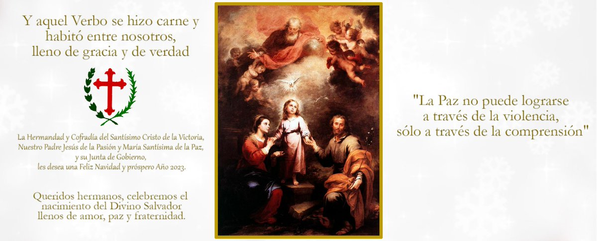 HExcombatientes's tweet photo. 🎄 Queridos hermanos, celebremos el nacimiento del Divino Salvador llenos de amor, paz y fraternidad.

La junta de gobierno de la Hermandad os desea feliz Navidad y un próspero año nuevo. https://t.co/iqrMVckwI6