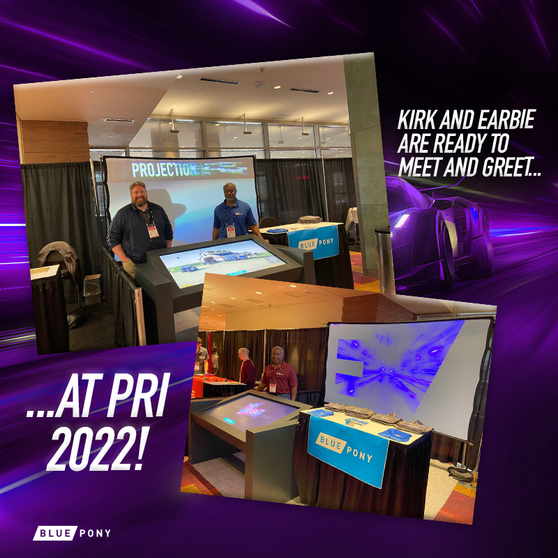 BluePonyDigital's tweet photo. This week was a big week for some of our Ponies as they made a pitstop at PRI 2022. Here are a few sneak peeks from behind the scenes! https://t.co/DgfoFBkomv