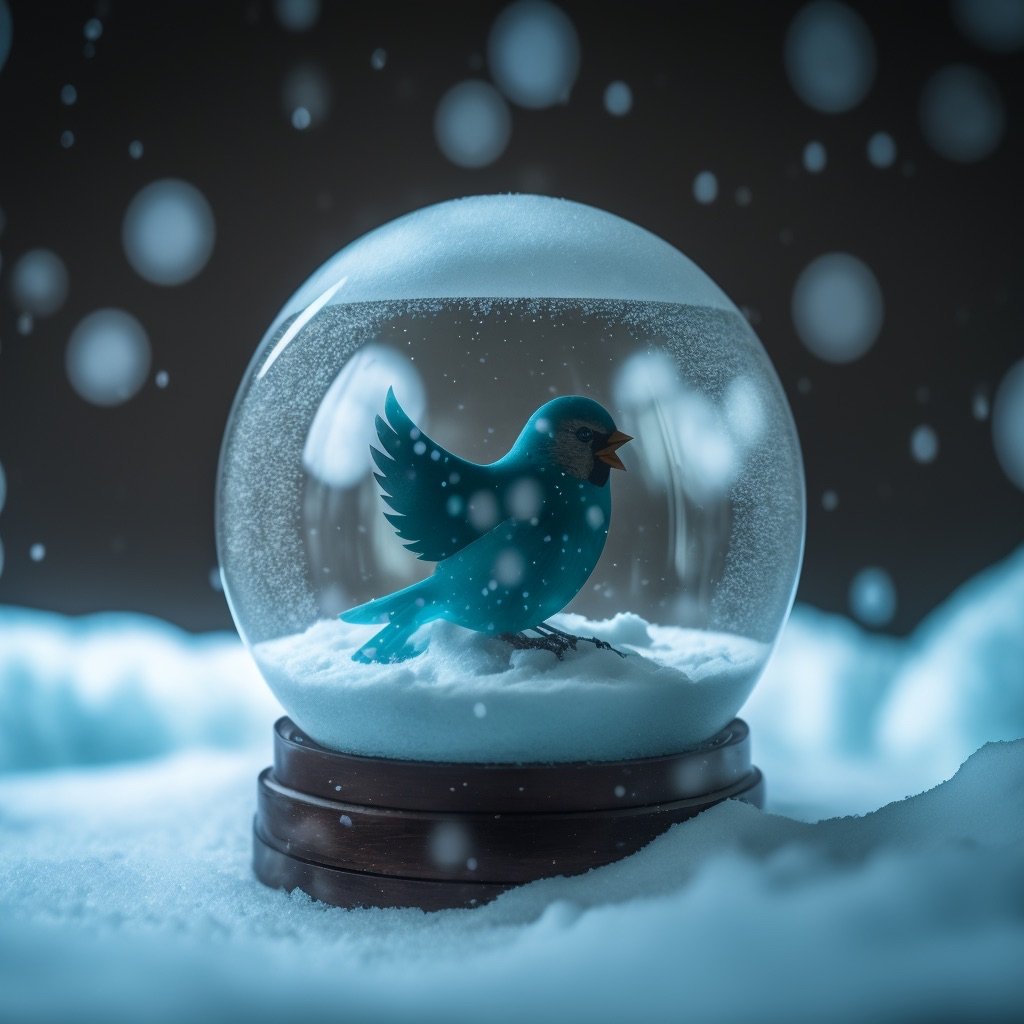 RaceForTheWH's tweet photo. 'Tis the snow globe 🔮 season. Merry merry, everyone.🎄

Maybe Santa Musk 🎅 will set the bluebird FREE again, as a holiday gift 🎁 to at least all the previously verified checkmarks.☑️

Image courtesy of @SaiMenon1, an amazing AI artist.

cc: @elonmusk
@Twitter
@AI_ArtCommunity https://t.co/4Ct9bSTCeq