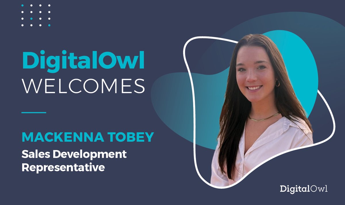 DigitalOwl_AI's tweet image. Help us give a warm welcome to our new Sales Development Representative, Mackenna Tobey! She joins our growing team here in the US at a pivotal time as 2023 is going to be the biggest year yet for us at #DigitalOwl. We’re glad to have you on board, Mackenna! #NewHire #Insurtech