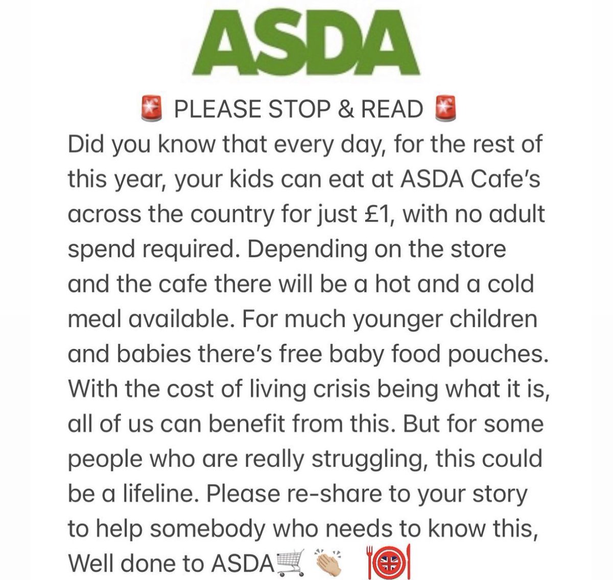 🚨🚨

If you are in need 
IKEA are doing similar 

‼️Please share!