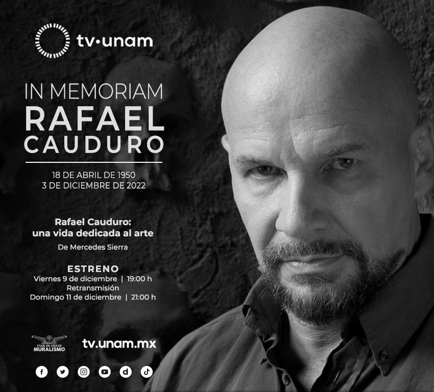 #HoyEnLaUNAM In memoriam, Rafael Cauduro. Un homenaje al artista mexicano que <a href="/tvunam/">TV UNAM</a> transmitirá para recordar su legado. 👇