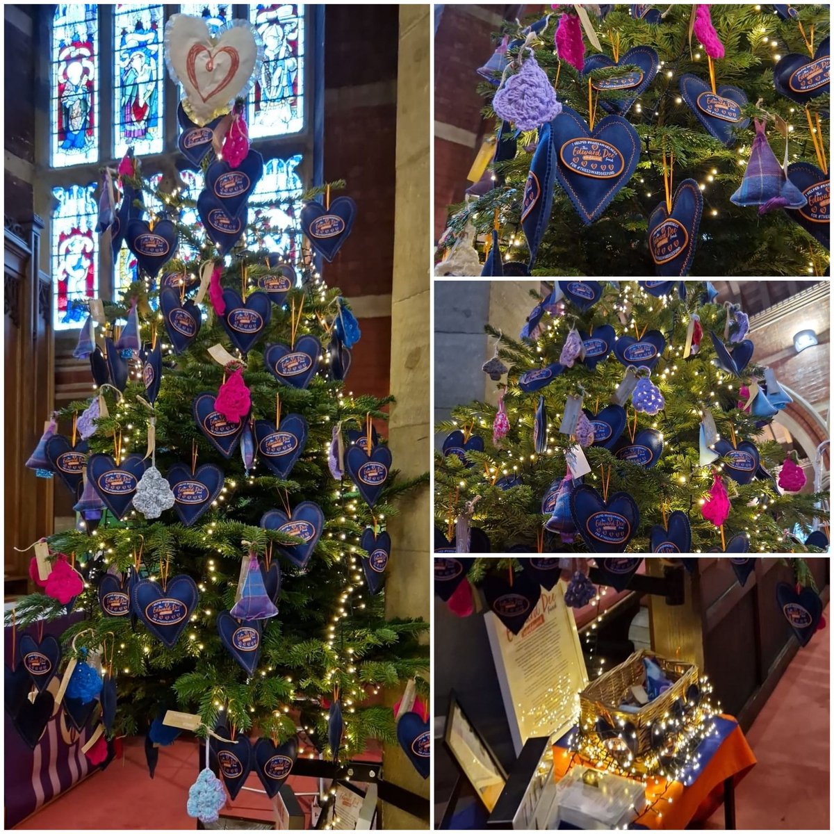 Now in the Parish Church St Annes,the tree is beautifully adorned with handmade trees and hearts.
Pls visit, take a tree or heart &amp; pls tell Edward's story, #raiseawareness, and of course pop your tokens in the box to vote #forEdward 💚❤

TNX TO <a href="/Justin_Dee01/">Justin Dee</a> AND OTHERS