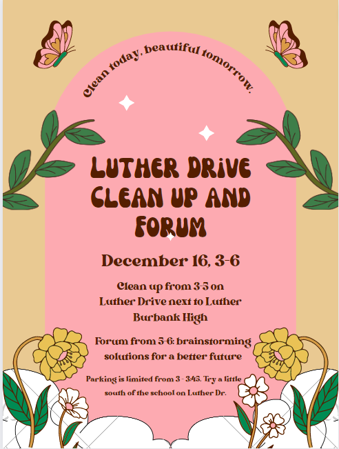 Luther Drive Clean Up and Forum
December 16, 3pm-6pm
For registration and more information: ow.ly/tg8u50LZNqI

See the Facebook page at ow.ly/B7Vi50LZNqM