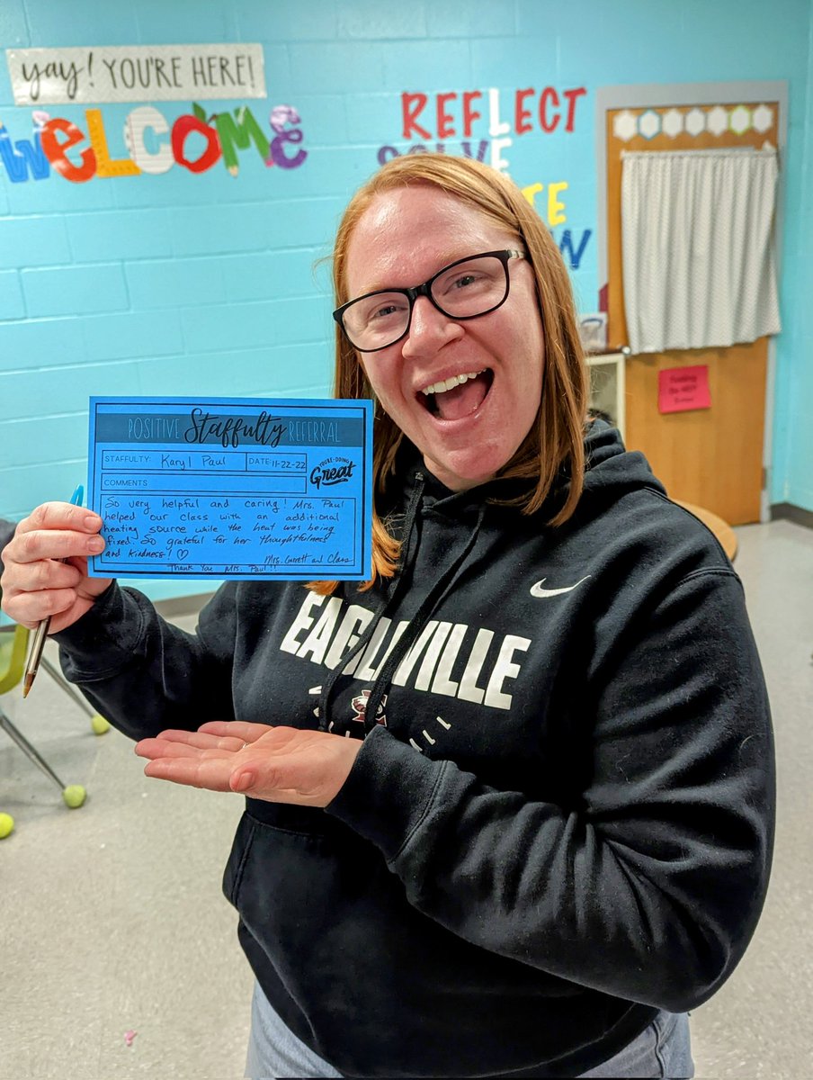 EAG_LacyTallman's tweet photo. Big shout out to 4th grader, Kenley, for her Positive Student Referral this week and to Mrs. Paul and the 3rd Grade Team for Faculty Referrals!! These faces are just a few of the reasons I love my job so much!! @Tim_PedigoEAG @EAGbrownj @TibbsEAG https://t.co/sNhw6ctogZ