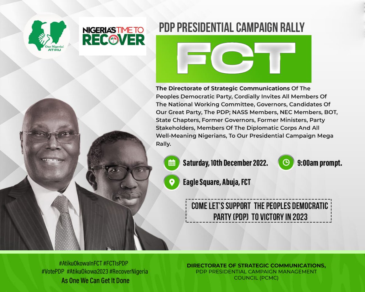 SA_Gender_Atiku's tweet image. Hello FCT.
Get ready, Atiku Is Coming

#AtikuInAbuja