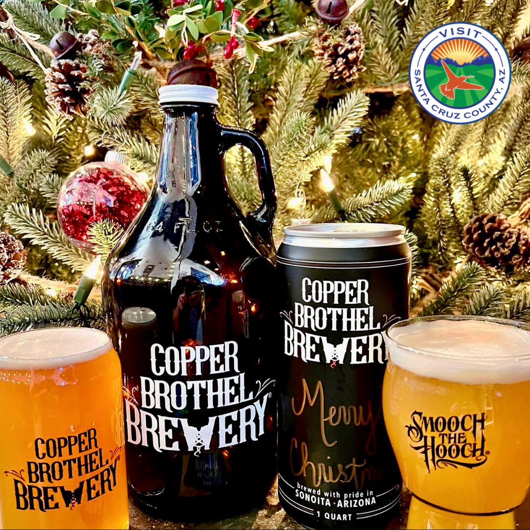 visitnogalesaz's tweet photo. ‘Tis the season to drink, eat, and be merry! ☃️🍻 Get into the holiday spirit with a special seasonal craft beer from Copper Brothel Brewery in #SonoitaArizona or enjoy another festive option from their wide range of in-house specialty brews.
#LocalArizona #ArizonaCraftBeer https://t.co/QAYBLVgGjj