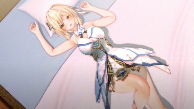 #COM3D2
ベッドの上の蛍ちゃん。モラさえ払えば何してもいいよ......♡ 