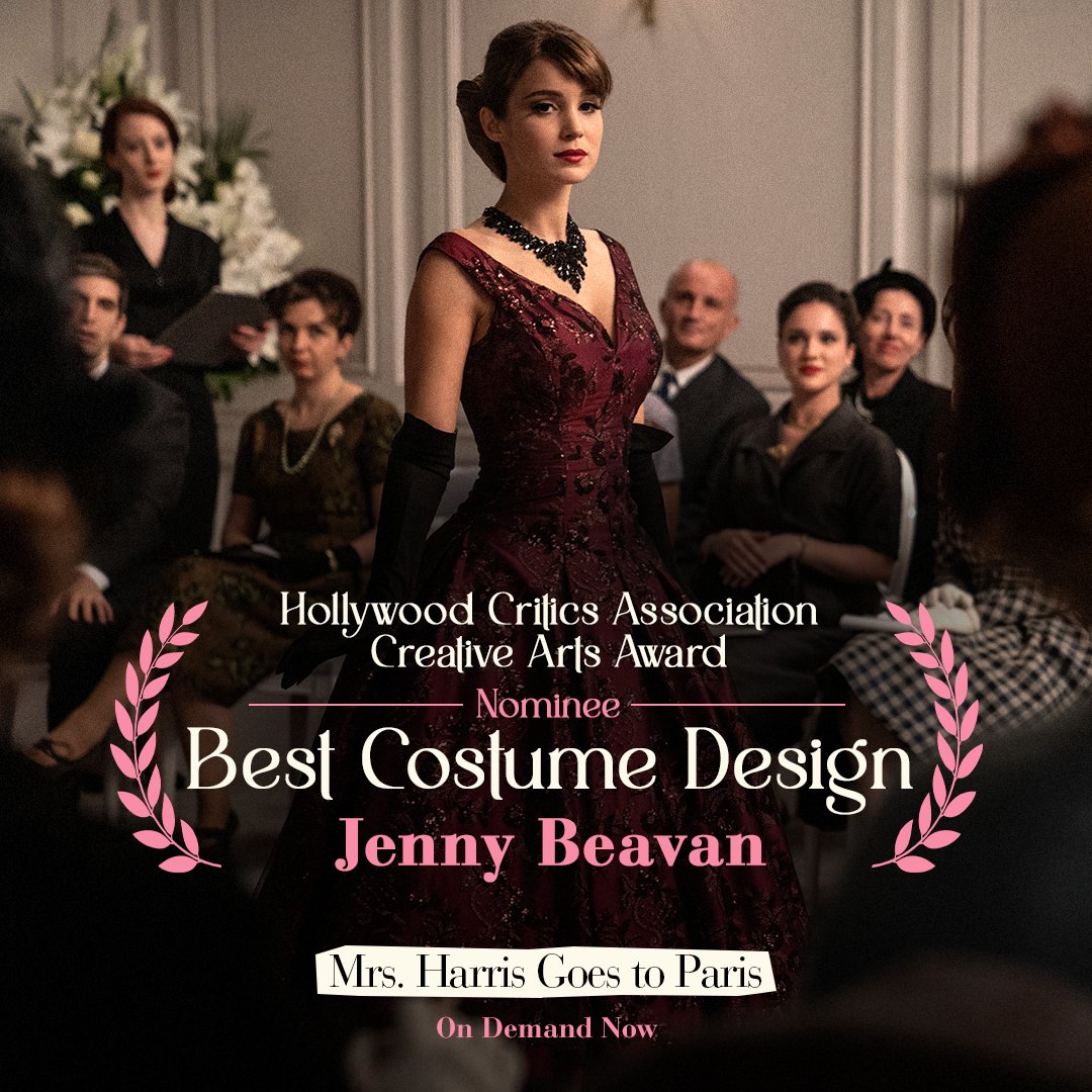 Mrs. Harris Goes to Paris (@mrsharrismovie) on Twitter photo Congratulations to Jenny Beavan on her <a href="/HCAcritics/">HCACritics</a> Creative Arts Award nomination for Best Costume Design! 👗✨ Congratulations to Jenny Beavan on her <a href="/HCAcritics/">HCACritics</a> Creative Arts Award nomination for Best Costume Design! 👗✨
