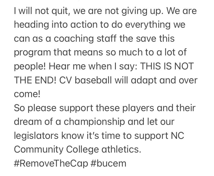 Marshall McDonald (@marshallmcd22) on Twitter photo In this time of uncertainty and emotions everyone know that our number one goal this spring is taking care of the young men me and my staff have been entrusted with! <a href="/CVCCBaseball/">CVCC Baseball</a> will never give up! My response is below! In this time of uncertainty and emotions everyone know that our number one goal this spring is taking care of the young men me and my staff have been entrusted with! <a href="/CVCCBaseball/">CVCC Baseball</a> will never give up! My response is below!