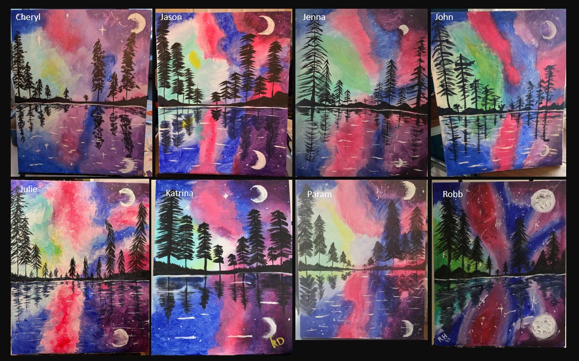 jyam6's tweet photo. Our team had a #virtual #painting party with @paintingtogogh. It was so much fun! #EmployeeEngagement https://t.co/FzLoZEL8Ot