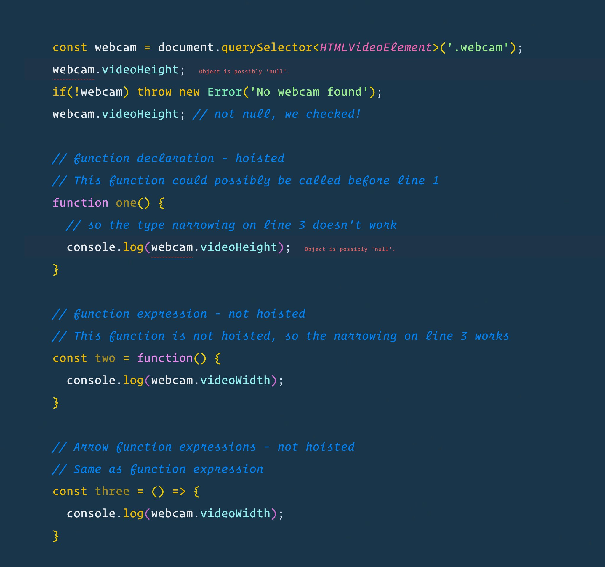 Wes Bos on Twitter "Well there is an argument against using function