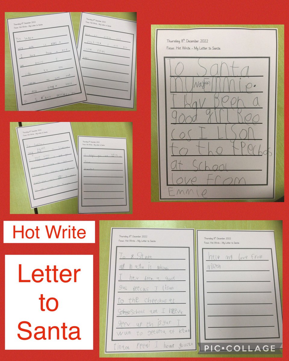 cashprimary's tweet photo. Year 1 have been superstar writers this week. How amazing are their letters to Santa @AHTMrsNettey 
#TheJCway https://t.co/gpEKy1Rsjl