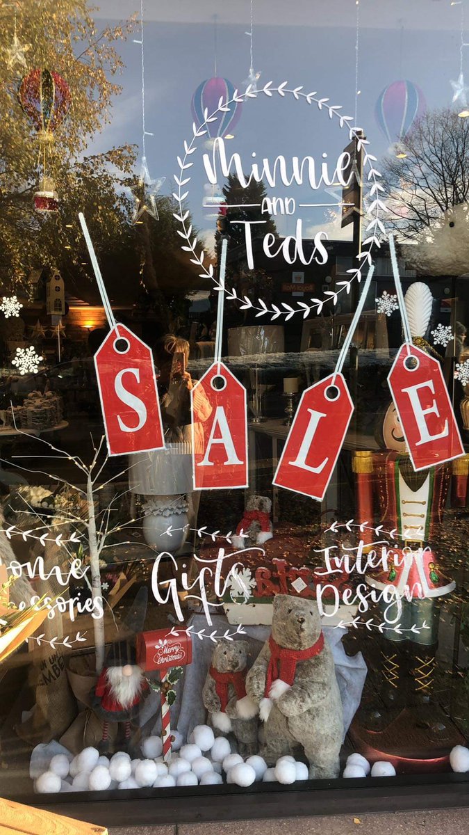 A HUGE 20% off all Christmas from tomorrow! Be fast though, it’s flying out. Open Saturday 10-5pm