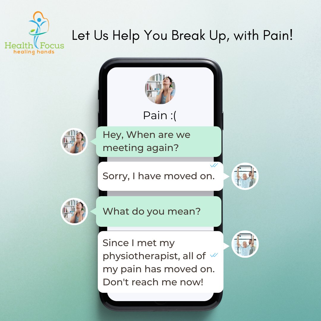 healthfocusphy's tweet photo. Let Us Help You Break Up, with Pain!
Our #Physiotherapists at #HealthFocus treat your aches and pains and ensure that you never meet pain again!
Schedule an appointment for living a pain-free life: https://t.co/lHgcuEQURD
☎ 90660 90680
#Physio #Physiotherapy #PhysicalTherapy https://t.co/DWlSBJlYnq