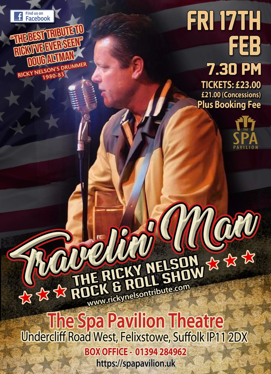 #rickynelson #tribute #show #50s #60s #rocknroll #theatre #tour
<a href="/SpaPavilion/">Spa Pavilion</a> <a href="/UkDaveb/">Dave B Official</a> <a href="/RnRParadise/">Rock n Roll Paradise</a> <a href="/ChapelArtCentre/">Chapel Arts Centre</a> <a href="/UGT_Eastbourne/">Under Ground Theatre</a>