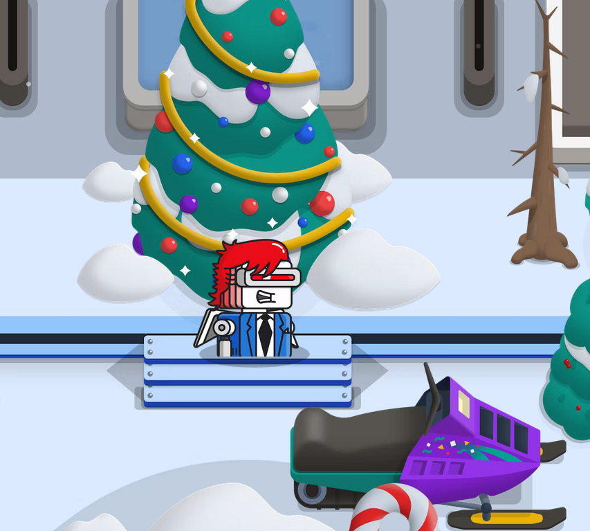 RustyCoiner's tweet image. THE HOLIDAYS ARE FRIGGIN MAGICAL IN @robotosNFT ROBOPOLIS.

AM I GONNA GET THE KEYS TO THIS WICKED SNOWMOBILE UNDER THE TREE THIS YEAR??

#MULLETONATION #ROBOCLAUS