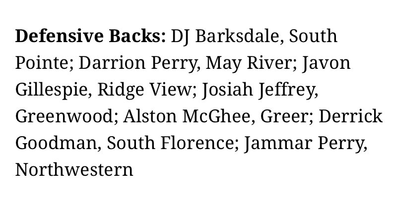 Blessed to make the All-state team !!