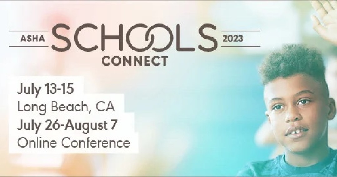 TAASLP's tweet photo. Call for posters for the ASHA Schools Connect 2023 online conference is open through Feb 7!

Check out https://t.co/T3dMnH9JFU https://t.co/vDkUWmqtqt
