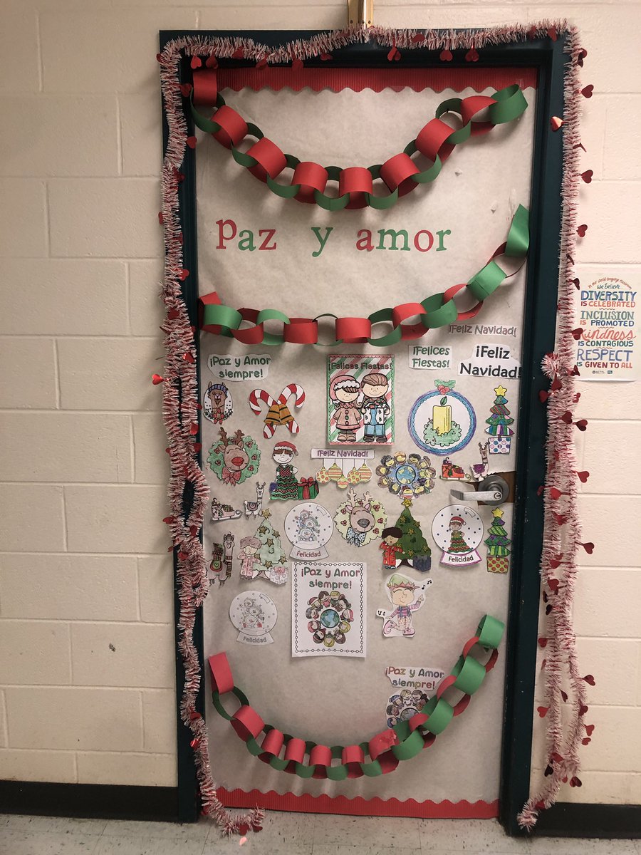 FCHS World Language holiday door decorations!! #eagleexcellence #fcpsva