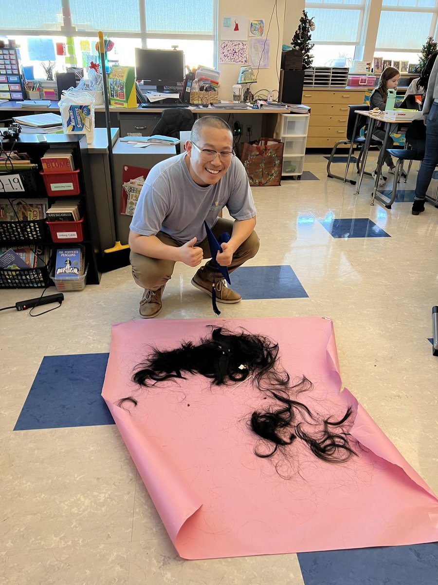 OldStateOtters's tweet photo. Room 211 earned enough class compliments to earn the best reward ever…SHAVING MR. CHO’S HEAD! #3rdgrade #StudentTeachers #UDEDU https://t.co/Yct15XpXU9