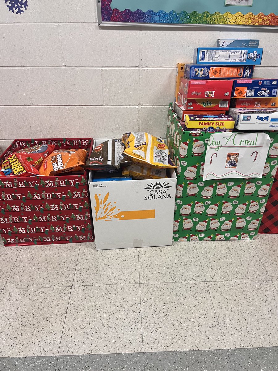 Day 6 and 7 of the 12 Days of Giving!  Thank you to all the families who donated.  #GreatDay2BaTiger #GivingSeason #Thankful #Brownies #Cereal