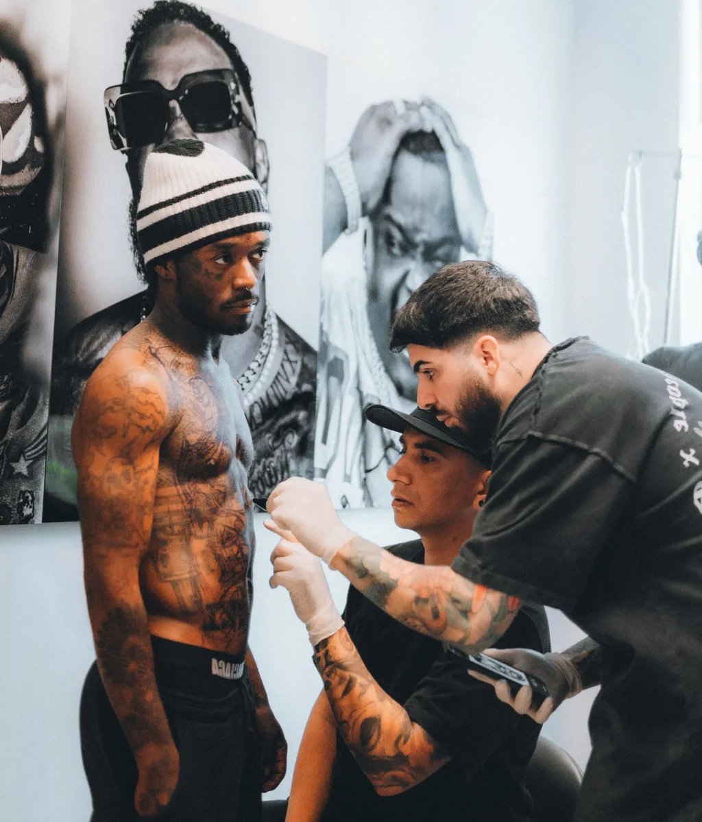 Joaquín Ganga is one of the most recognized tattoo artists in the world. Ganga has worked with top athletes consisting of Lebron James, Canelo Álvarez, Odell Beckham Jr, and Kevin Durant to iconic artists such as Drake, Post Malone, Travis Barker, and Lil Uzi Vert.