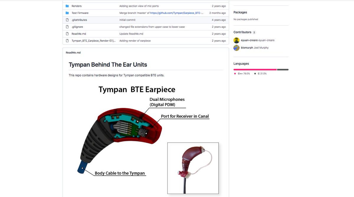 Tympanorg's tweet image. Check out the BTE earpiece on Github: github.com/Tympan/Earpiec…
@github
#opensource #hearingaid