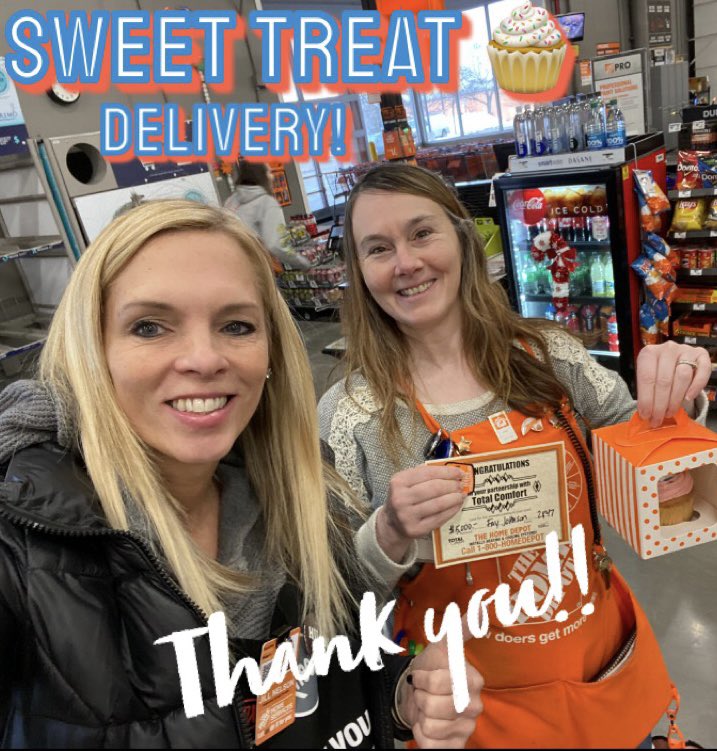 TComfortHVAC's tweet photo. Sweet treat delivery for these two sweet girls 🧁🧁🙌🙌‼️ Thank you Fay &amp; Cathy for putting in two sweet leads that turned two sweet sales for team 2️⃣8️⃣4️⃣7️⃣ 🙌🧁💥‼️YAY‼️#cupcakes4cash #HVAC #crushingit #proudpartners @THDhvac @CampSweenScott @john_haussner https://t.co/exUJ5wui4x