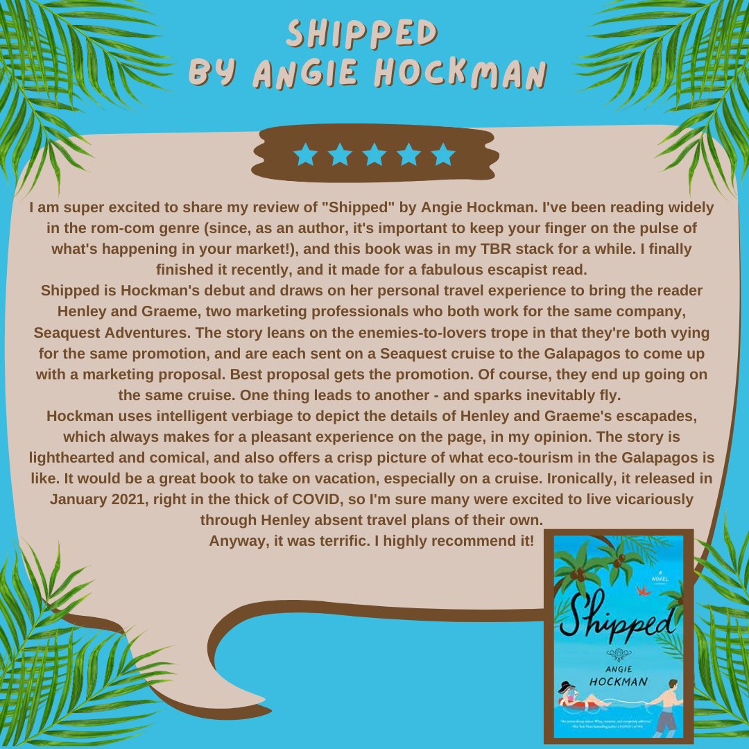 Happy Friday!! 🥳
This weeks book recommendation is from our Executive Director, @kjmicciche , and she's serving you up some winter escapism! She recommends "Shipped" by @Angie_Hockman  for your weekend read. 

Read more below! ⬇️