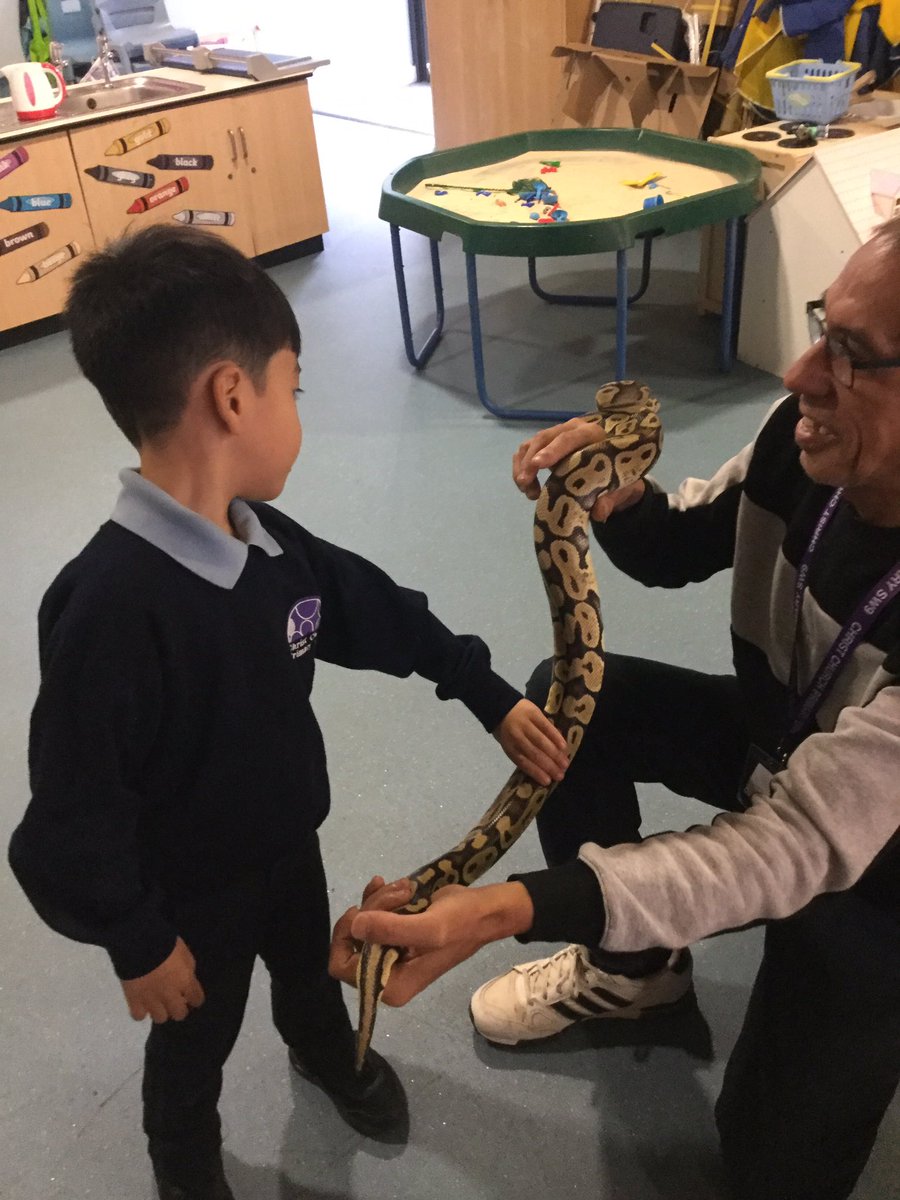 Christchurchsw9's tweet photo. Today @StAndrewsSW9 reception and Oak class came together for a special visit. The children meet some snakes and also had hot Chocolate and toasted marshmallows in the forest area ๐๐ฒ #reptiles #outdoors #SW9Partnership https://t.co/lWEdDIsFdV