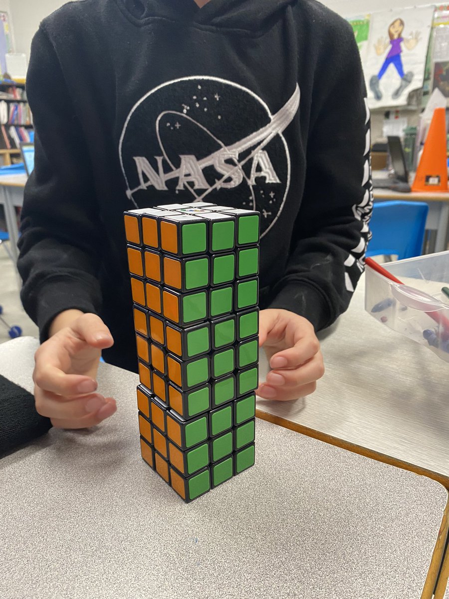 ElliottDingle's tweet photo. A little unplugged coding trying to solve the Rubik’s cube. I’d say this student has it down. Well done. @Richmond_Public @Rubiks_Official https://t.co/P6gAMLHQof