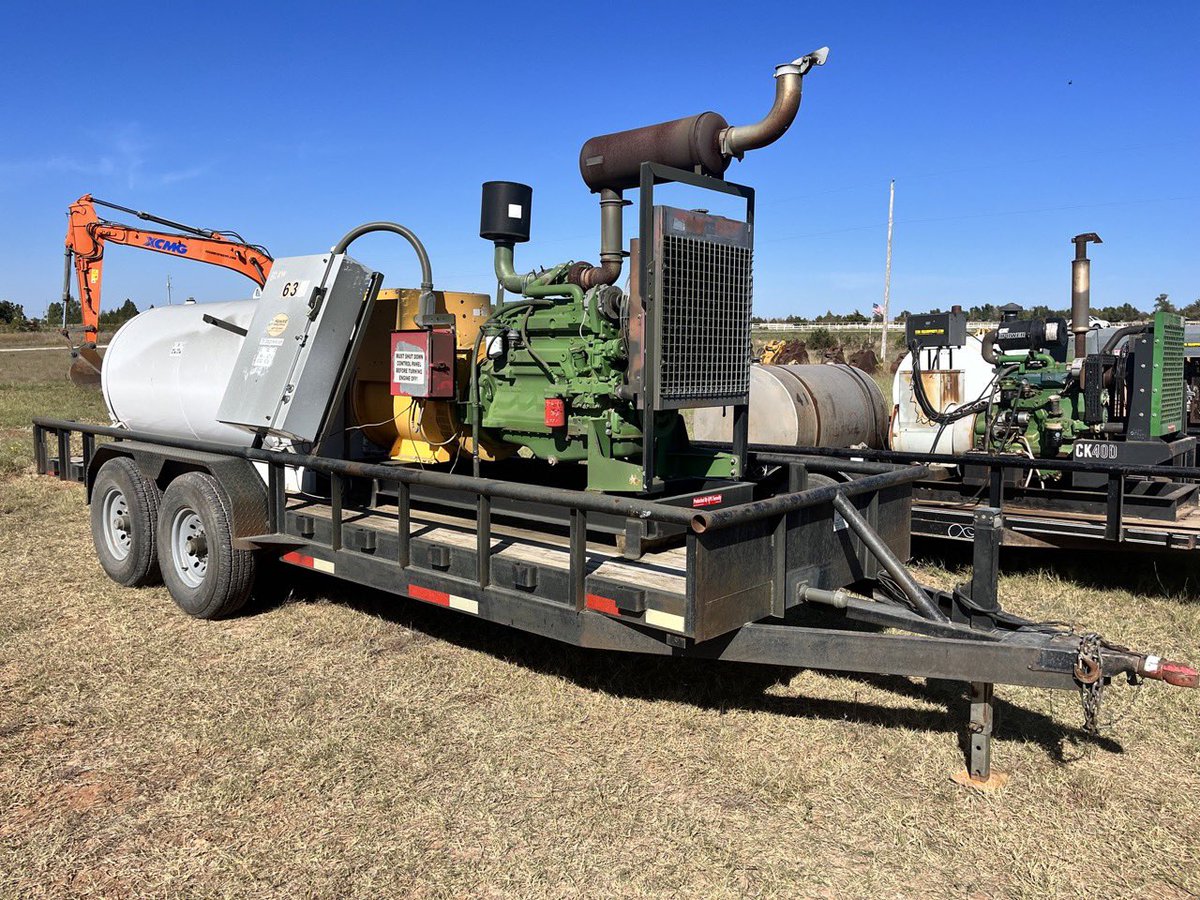 i35equip's tweet image. +LOCAL CONSIGNMENT+
82KW John Deere Diesel Powered Generator With Fuel Tank &amp;amp; Trailer
-Recent Service
-Runs Great
$16,500
i35equipment.com/82kw-generator

#johndeere #dieselgenerator #GeneratorTrailer #offgridpower #backuppower #electricity